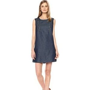 True Religion Blue Lace-up Chambray Jeans Dress